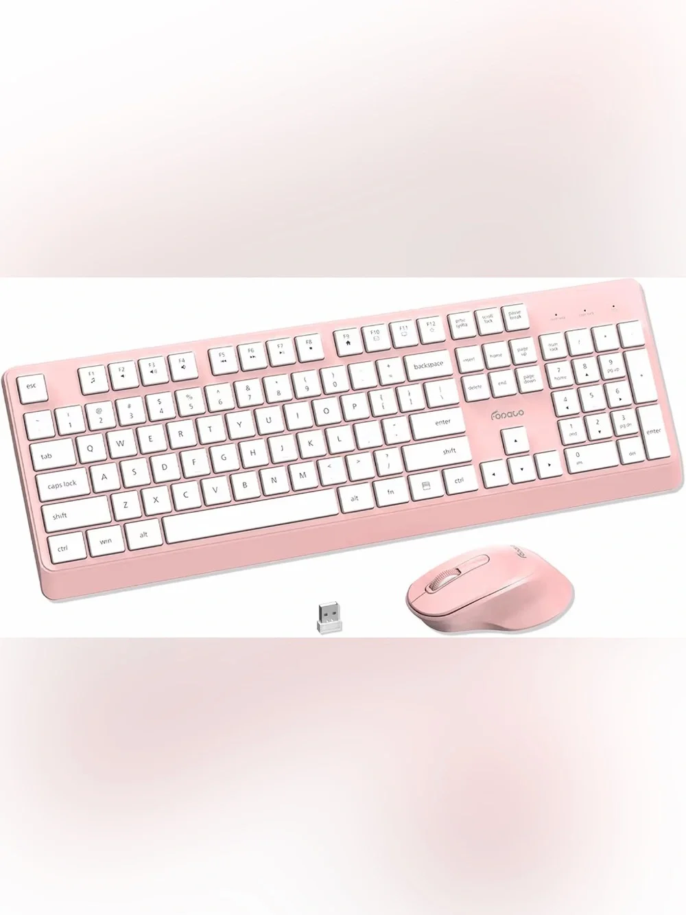 Wireless Keyboard and Mouse Combo, 2.4G USB Full Size Keyboard